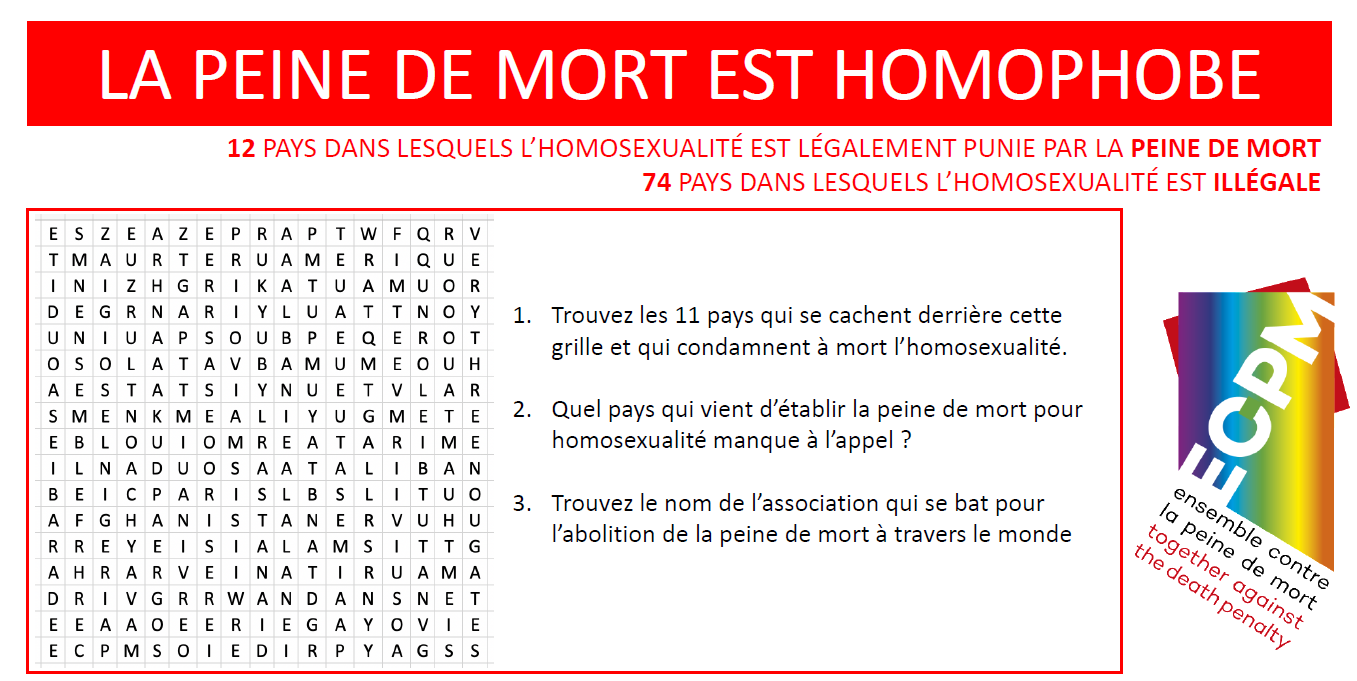 Peine De Mort Et Lgbt Ensemble Contre La Peine De Mort ECPM